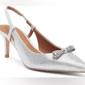 Kurt Geiger Silver Slingback Heels. 37